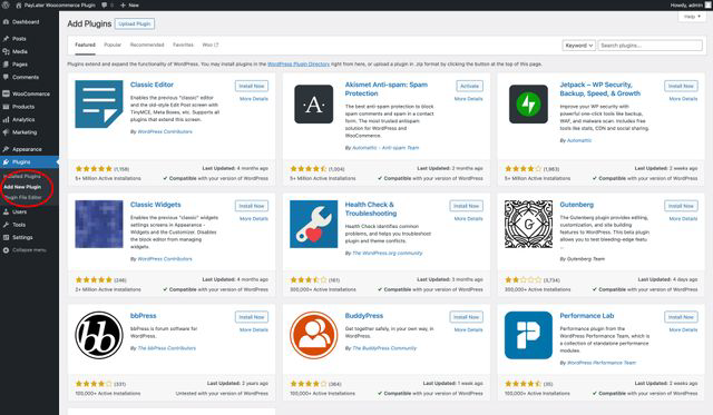 Log in to your WordPress admin dashboard and navigate to Plugins